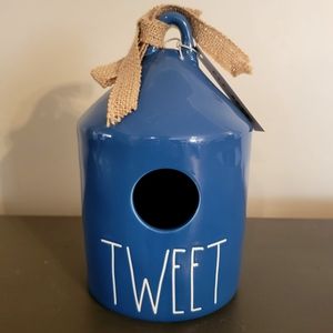 Rae Dunn Blue Tweet Birdhouse